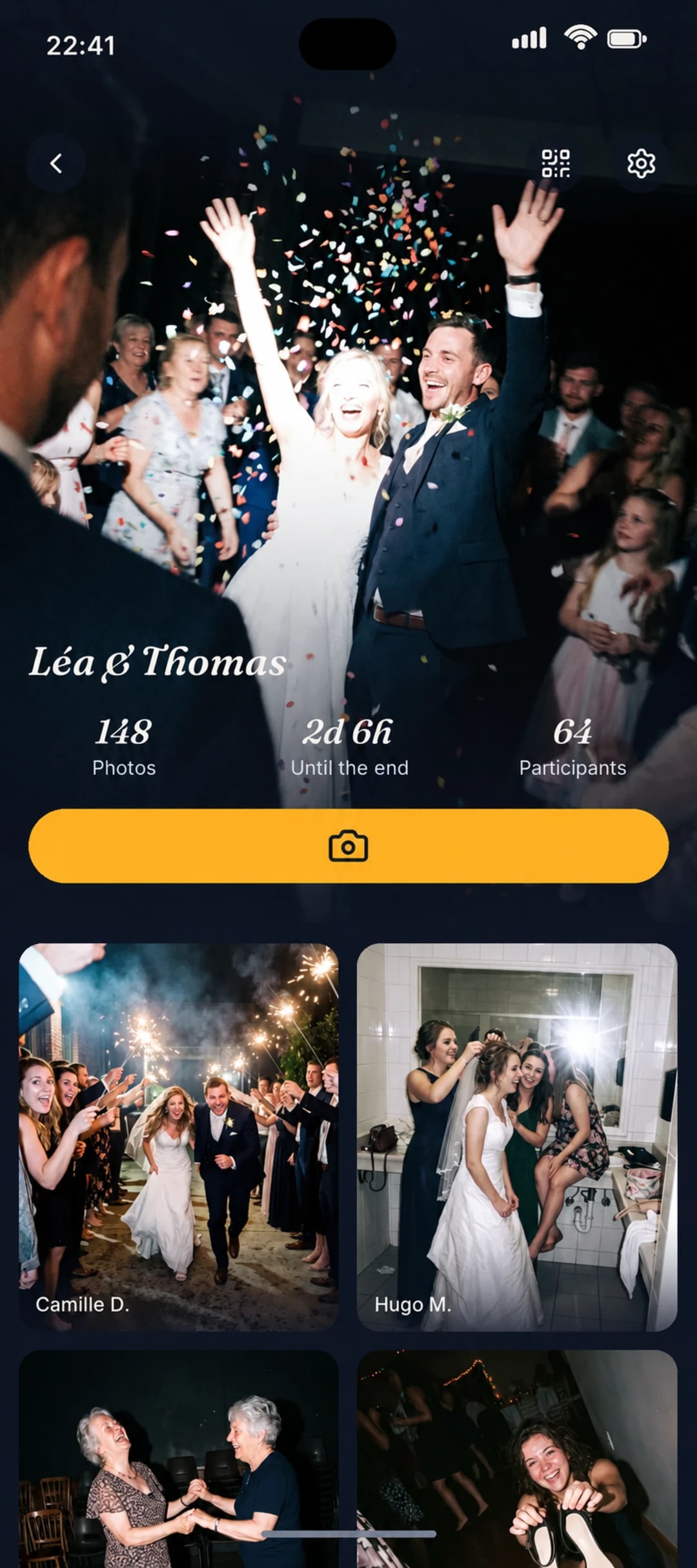Shared wedding photo album