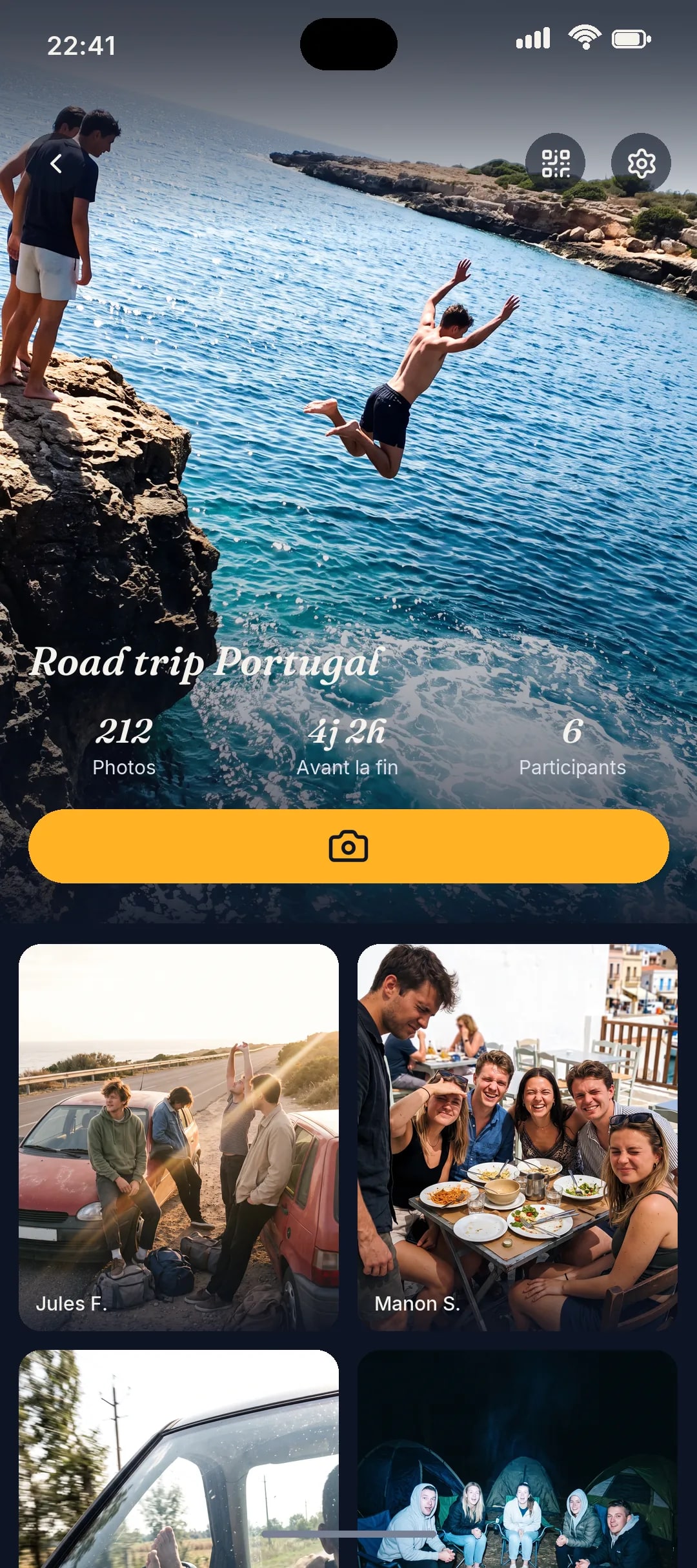 Album photo partagé d’un voyage dans Reveal